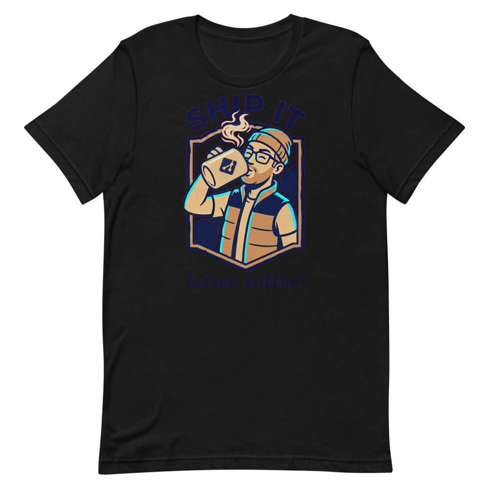 Caffeinated Confidence — Funny Shirt for Tech Bros