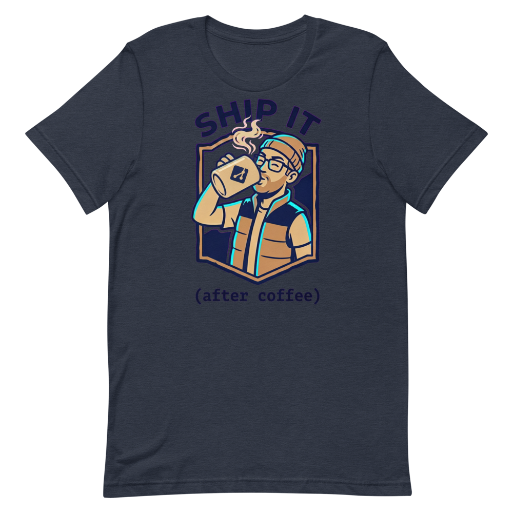 Caffeinated Confidence — Funny Shirt for Tech Bros