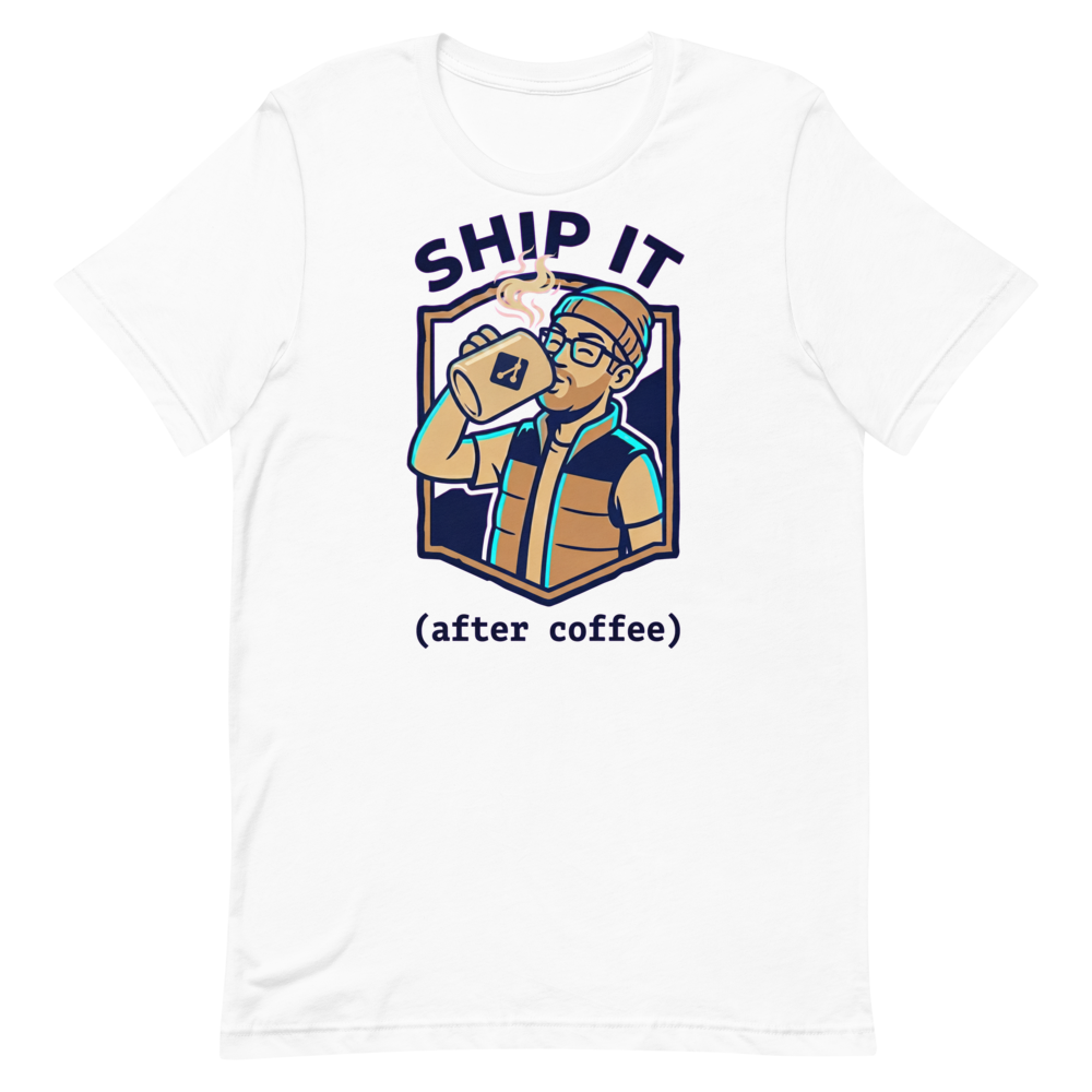 Caffeinated Confidence — Funny Shirt for Tech Bros
