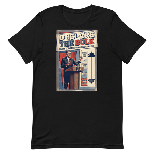 Declare the Bulk — Retro Reagan Gym Shirt for Lifters