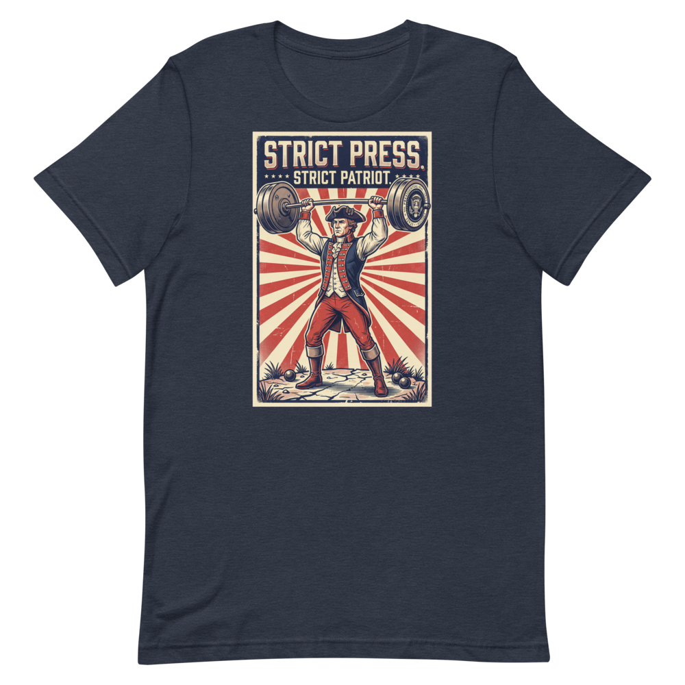 Press Like a President — Retro Gym Shirt for Proud Patriots