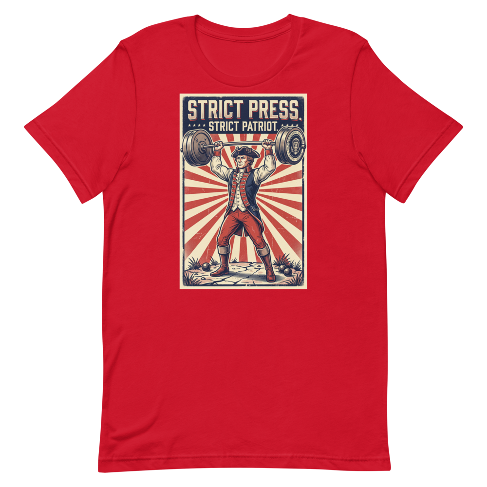Press Like a President — Retro Gym Shirt for Proud Patriots