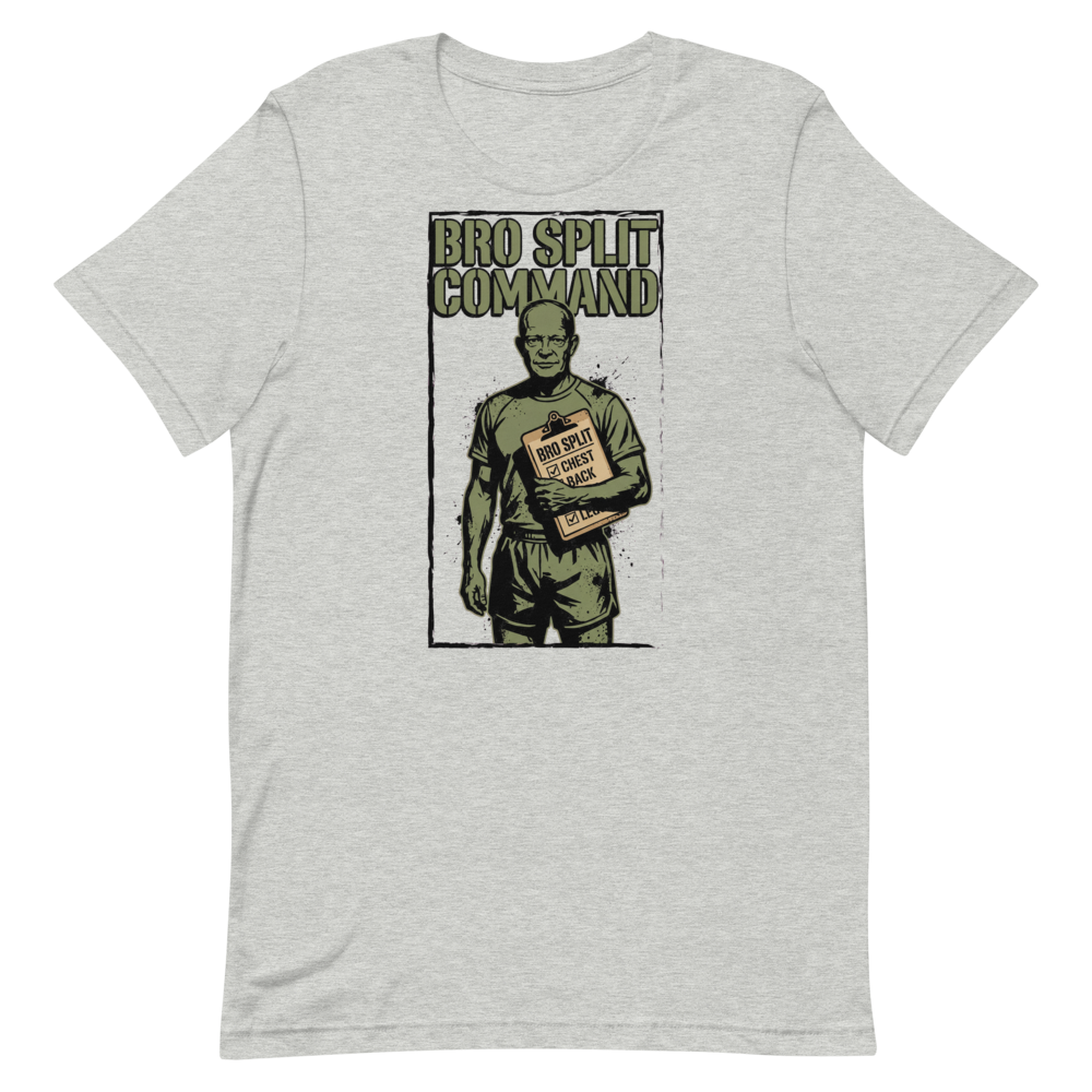 Bro Split Commander — Funny Gym Shirt for Fitness Fanatics