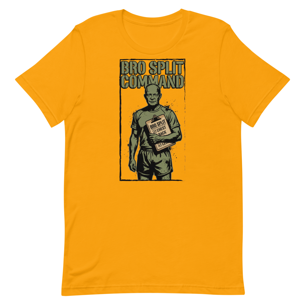 Bro Split Commander — Funny Gym Shirt for Fitness Fanatics