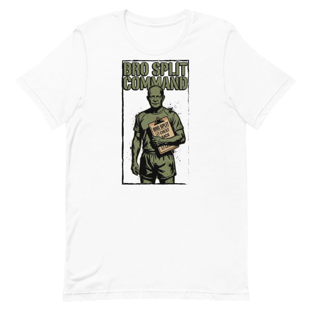 Bro Split Commander — Funny Gym Shirt for Fitness Fanatics