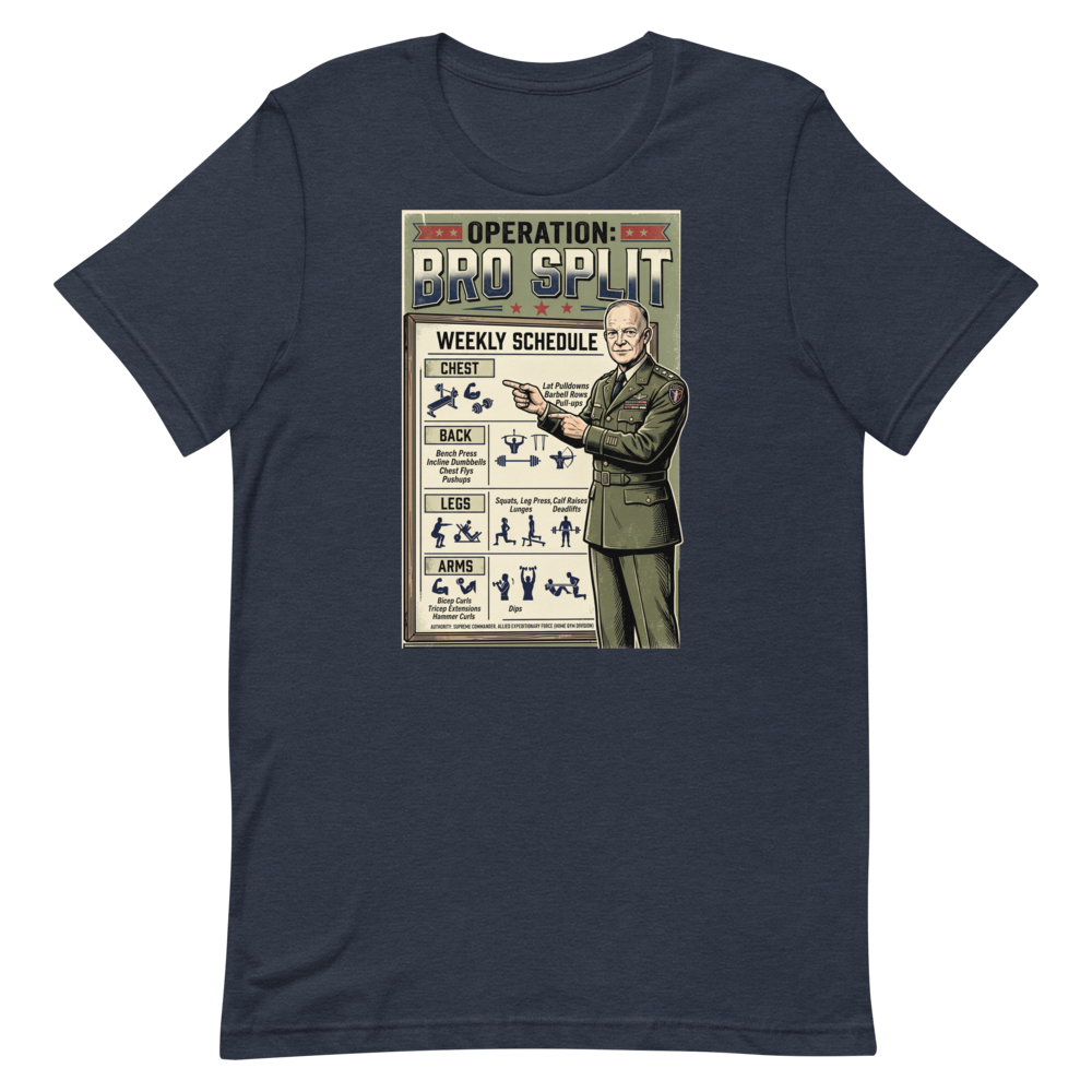 Operation: Bro Split — Funny Gym Shirt for Fitness Fanatics