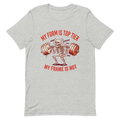 Struggling Skeleton — Funny Gym Shirt for Lifters