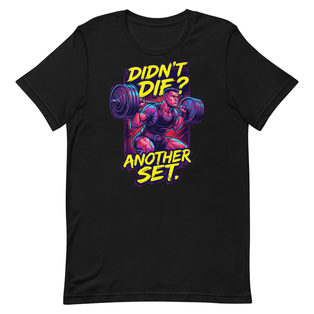 Squat or Die — Gritty Graphic Novel Shirt for Lifters