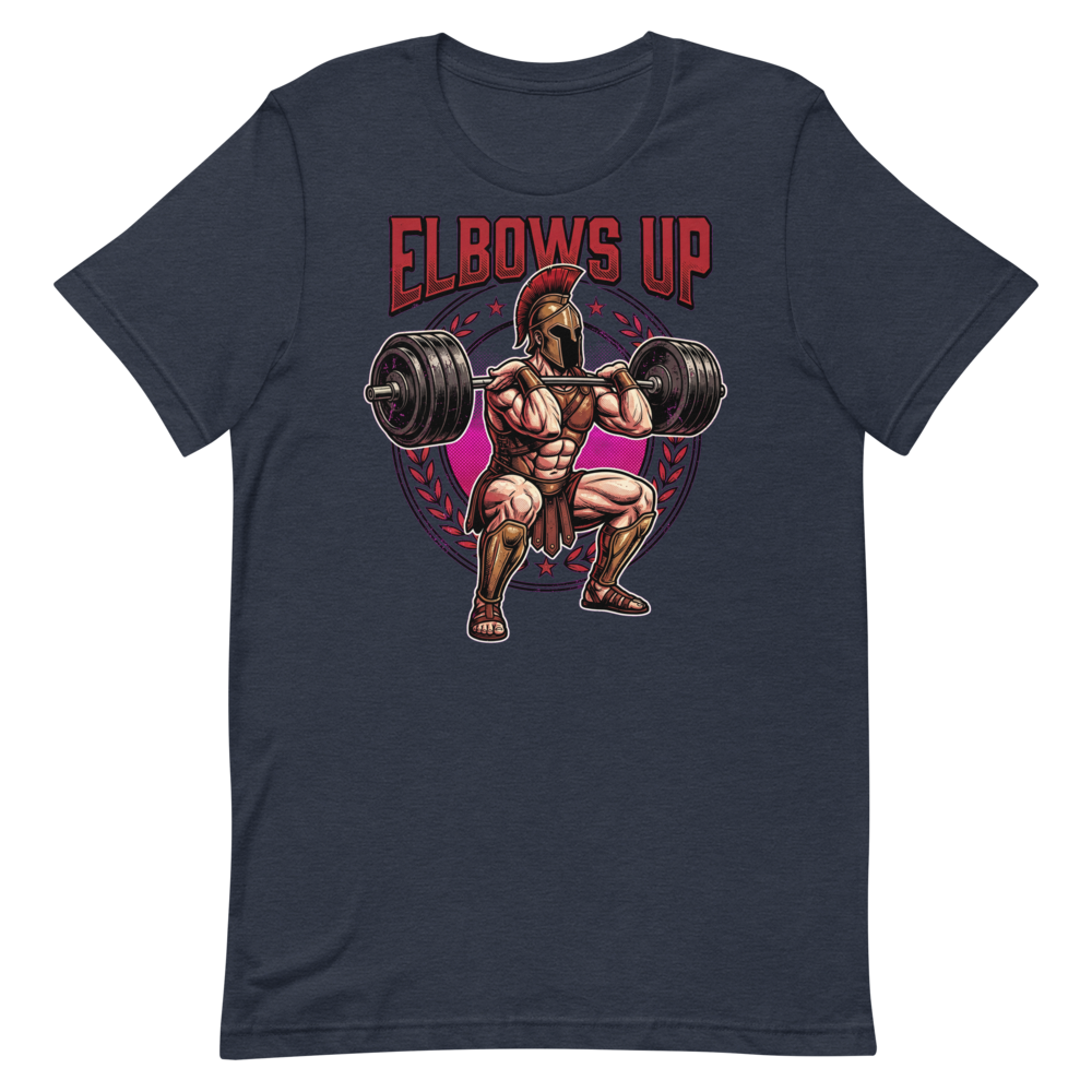 Elbows Up — Spartan Warrior Gym Shirt for Lifters