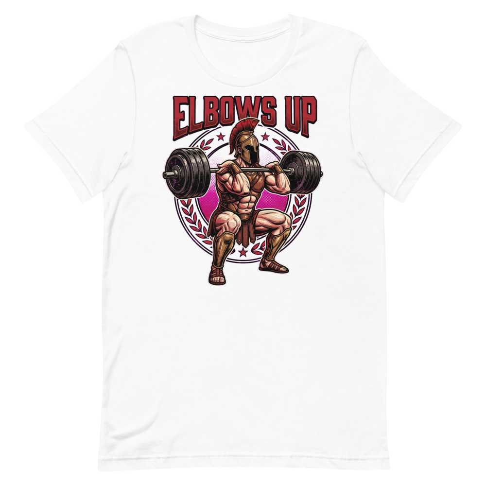 Elbows Up — Spartan Warrior Gym Shirt for Lifters