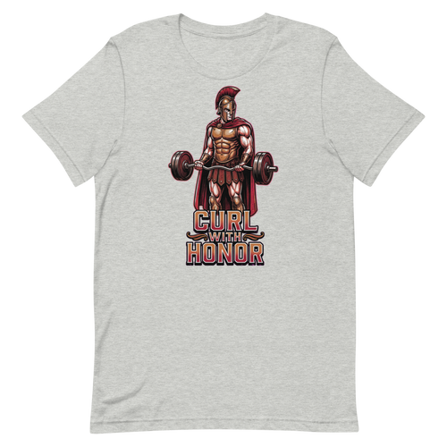 CURL WITH HONOR — Spartan Gym Shirt for Lifters