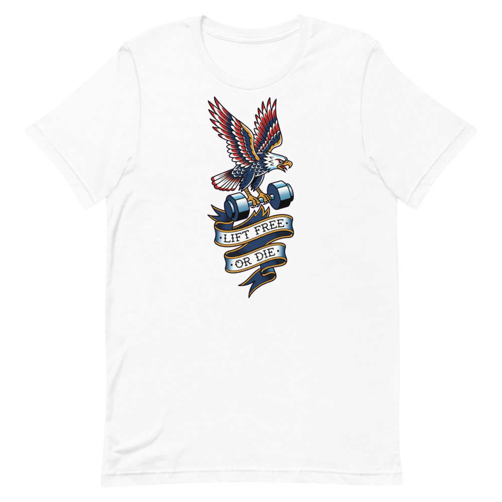 LIFT FREE OR DIE — Vintage Eagle Gym Shirt for Lifters