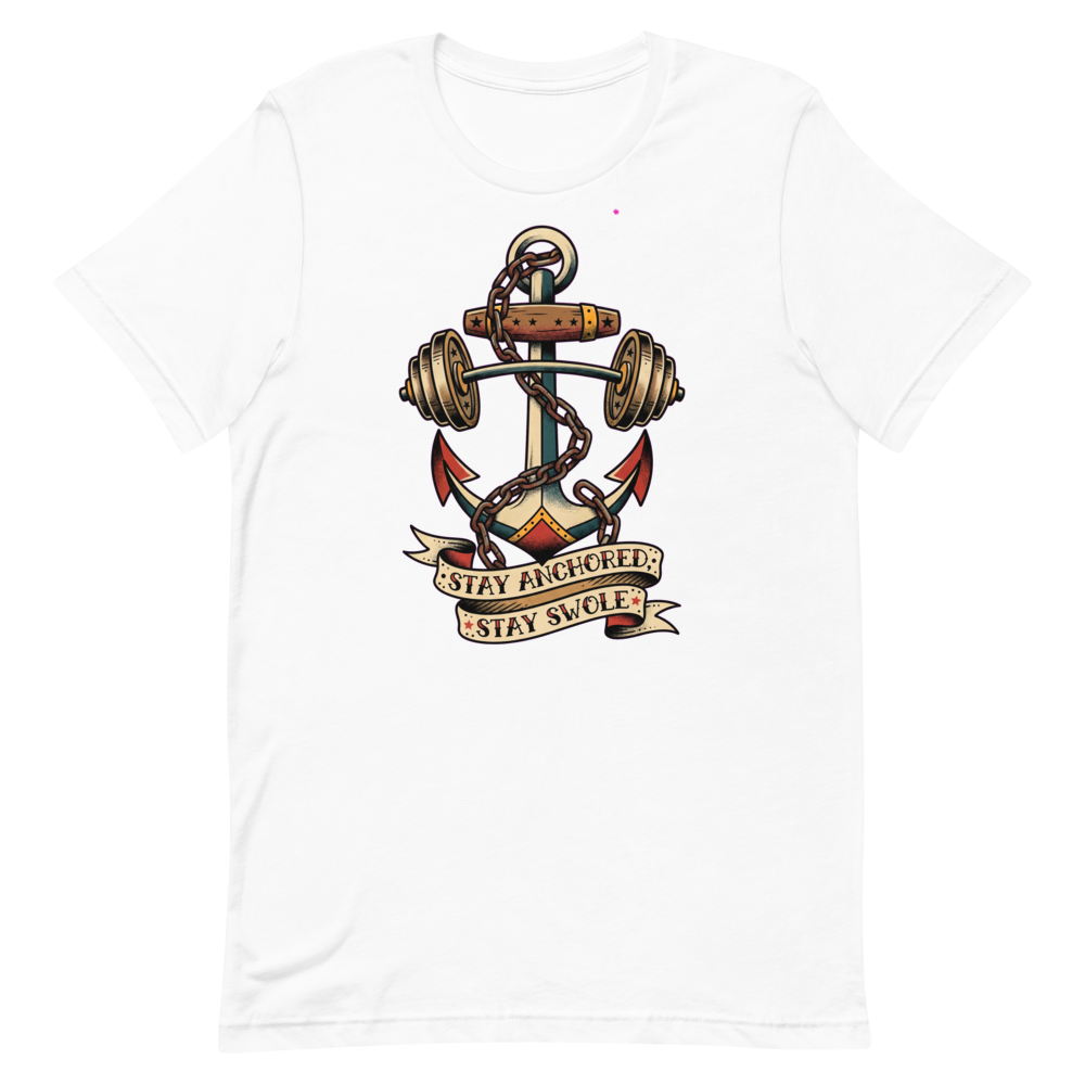 Stay Anchored, Stay Swole — Nautical Tattoo Shirt for Lifters