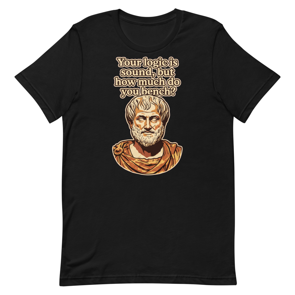 Philosopher Gains — Funny Shirt for Gym Buffs and Thinkers