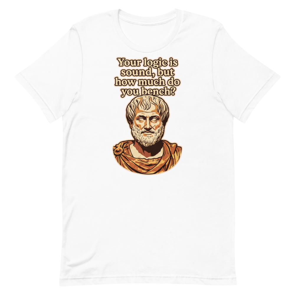 Philosopher Gains — Funny Shirt for Gym Buffs and Thinkers