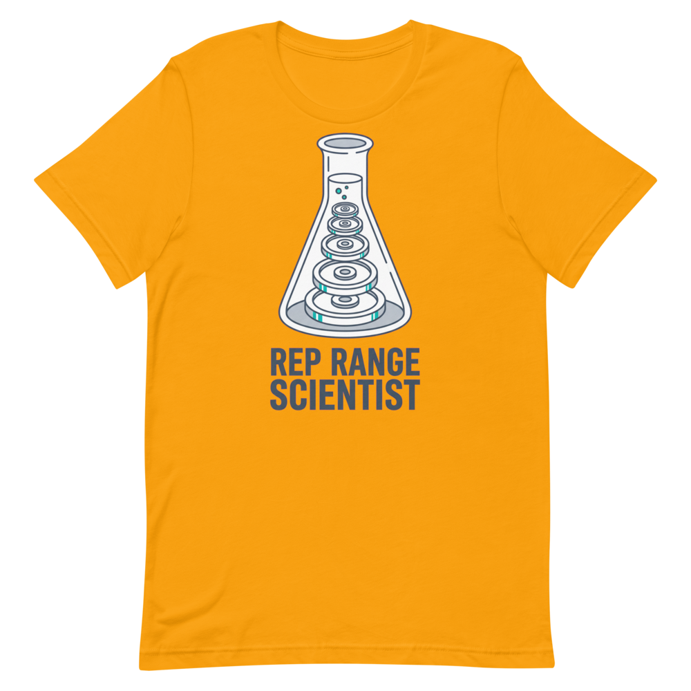 REP RANGE SCIENTIST — Clever Gym Shirt for Lifters
