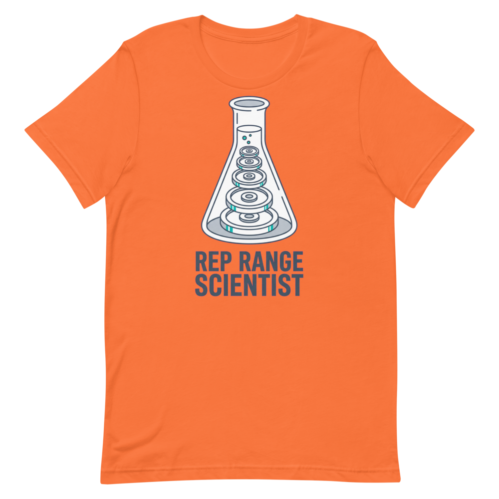 REP RANGE SCIENTIST — Clever Gym Shirt for Lifters