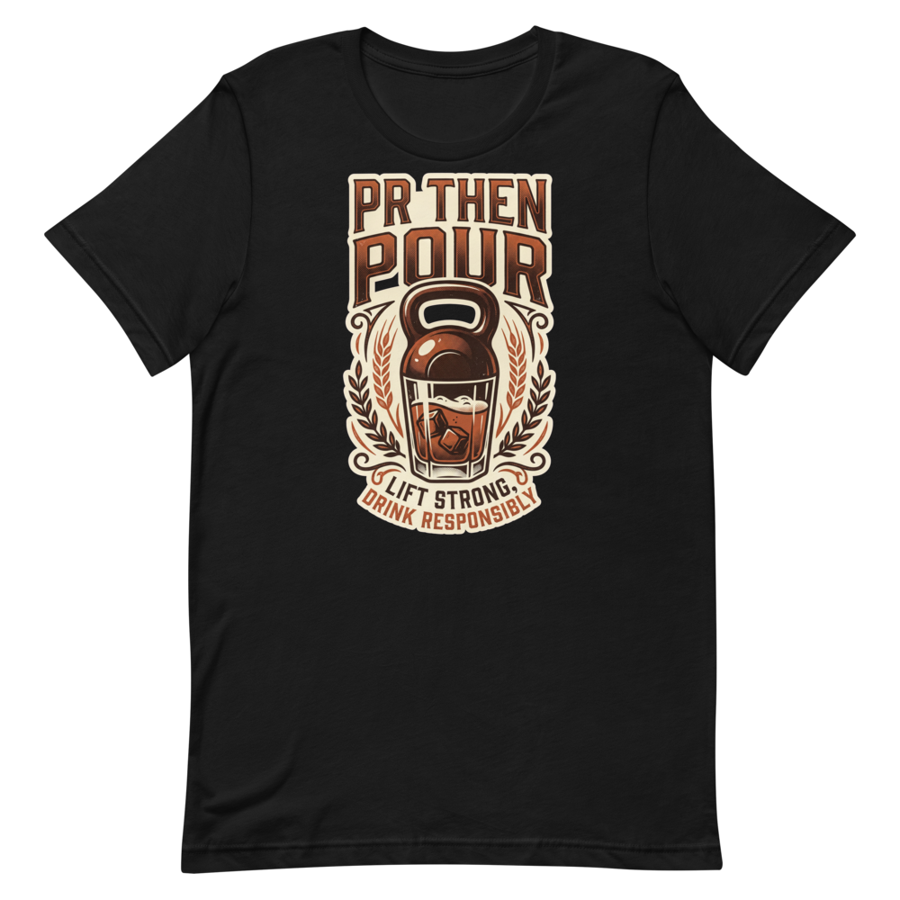 Pouring Gains — Vintage Gym Shirt for Lifters & Drinkers