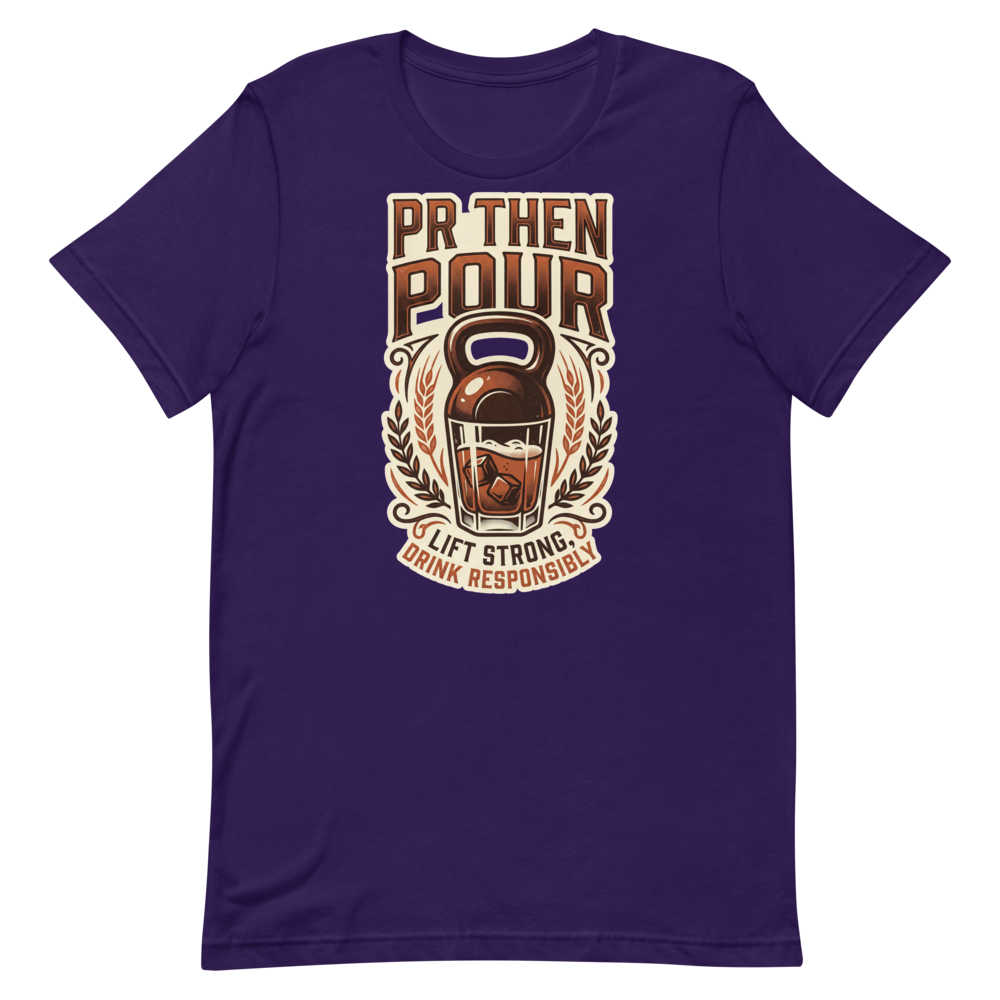 Pouring Gains — Vintage Gym Shirt for Lifters & Drinkers