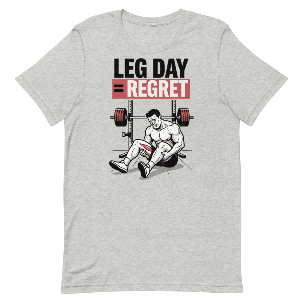 Leg Day Regret — Funny Gym Shirt for Lifters
