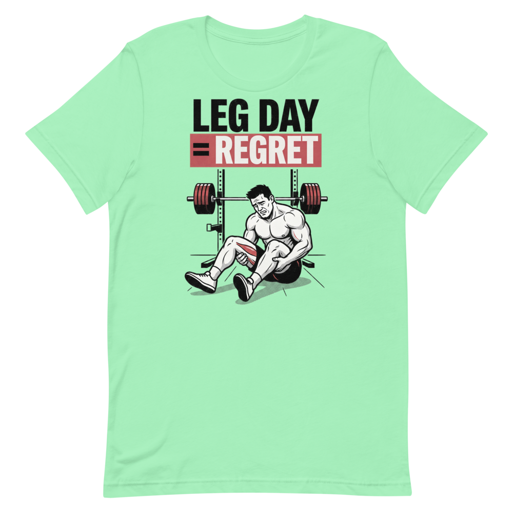 Leg Day Regret — Funny Gym Shirt for Lifters