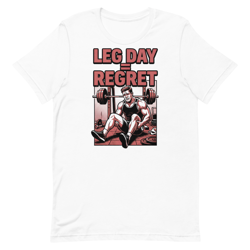 Leg Day Regret — Funny Gym Shirt for Lifters