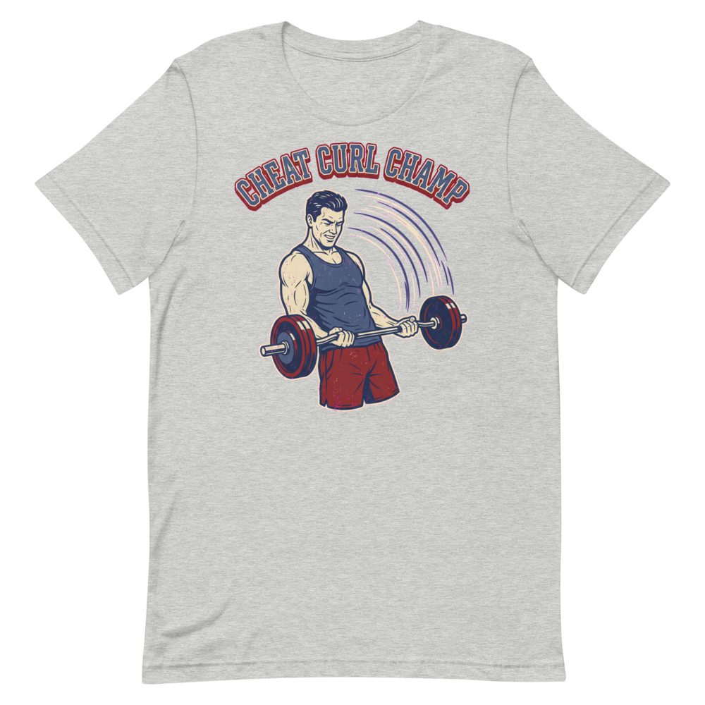 Cheat Curl Champ — Retro Gym Shirt for Fitness Fanatics