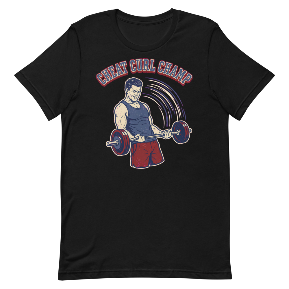 Cheat Curl Champ — Retro Gym Shirt for Fitness Fanatics