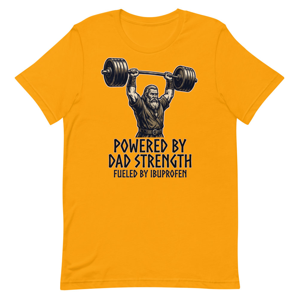 Viking Dad Strength — Funny Gym Shirt for Fathers