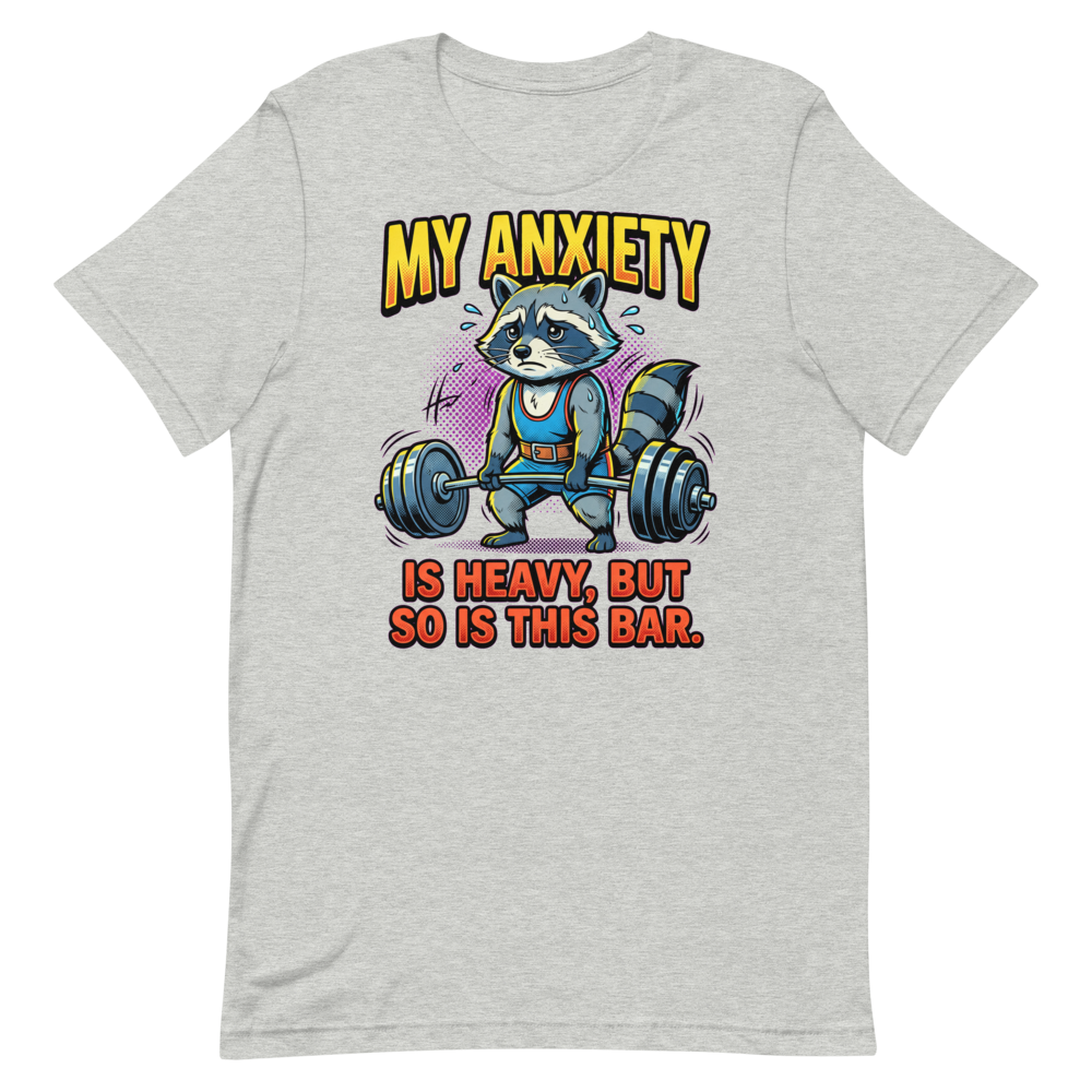 Raccoon Gains — Funny Gym Shirt for Lifters with Anxiety