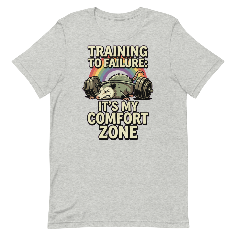 Comfort Zone Champion — Funny Gym Shirt for Struggling Lifters