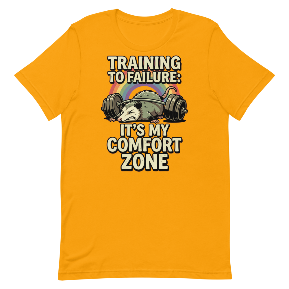Comfort Zone Champion — Funny Gym Shirt for Struggling Lifters