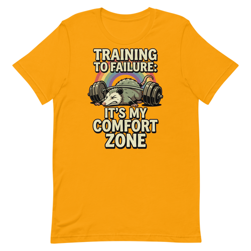 Comfort Zone Champion — Funny Gym Shirt for Struggling Lifters