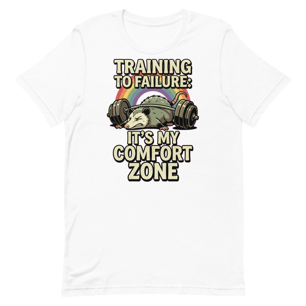 Comfort Zone Champion — Funny Gym Shirt for Struggling Lifters