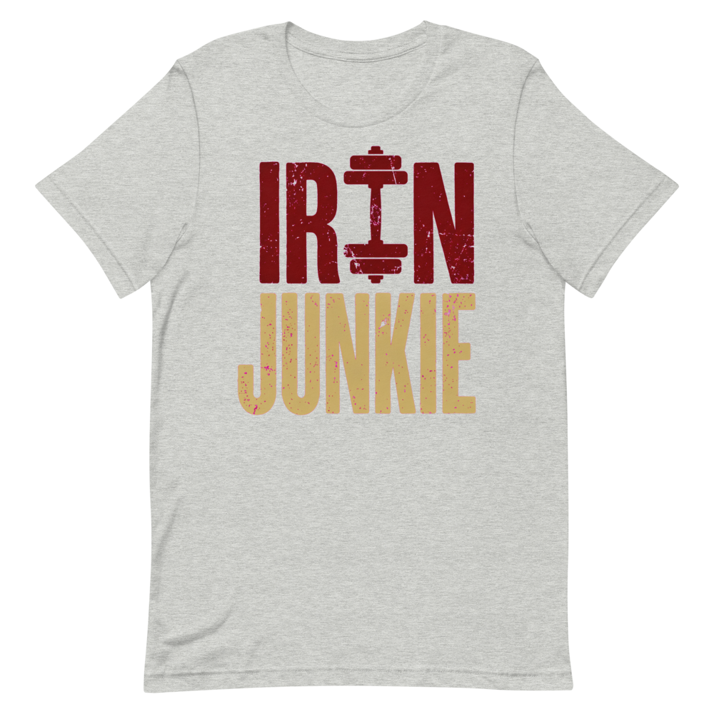 Iron Junkie — Bold Gym Shirt for Workout Warriors