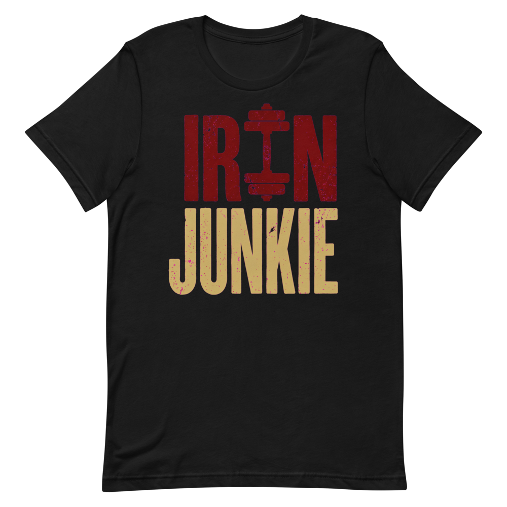 Iron Junkie — Bold Gym Shirt for Workout Warriors