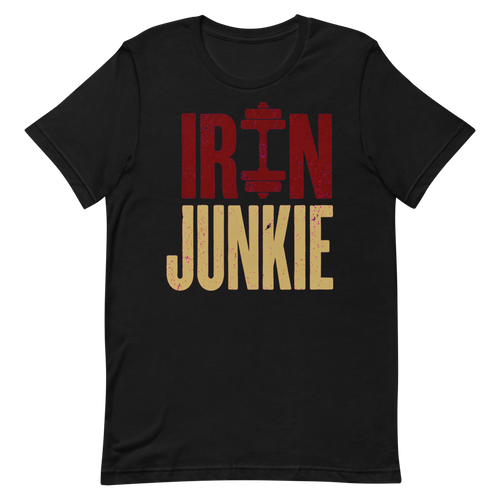 Iron Junkie — Bold Gym Shirt for Workout Warriors