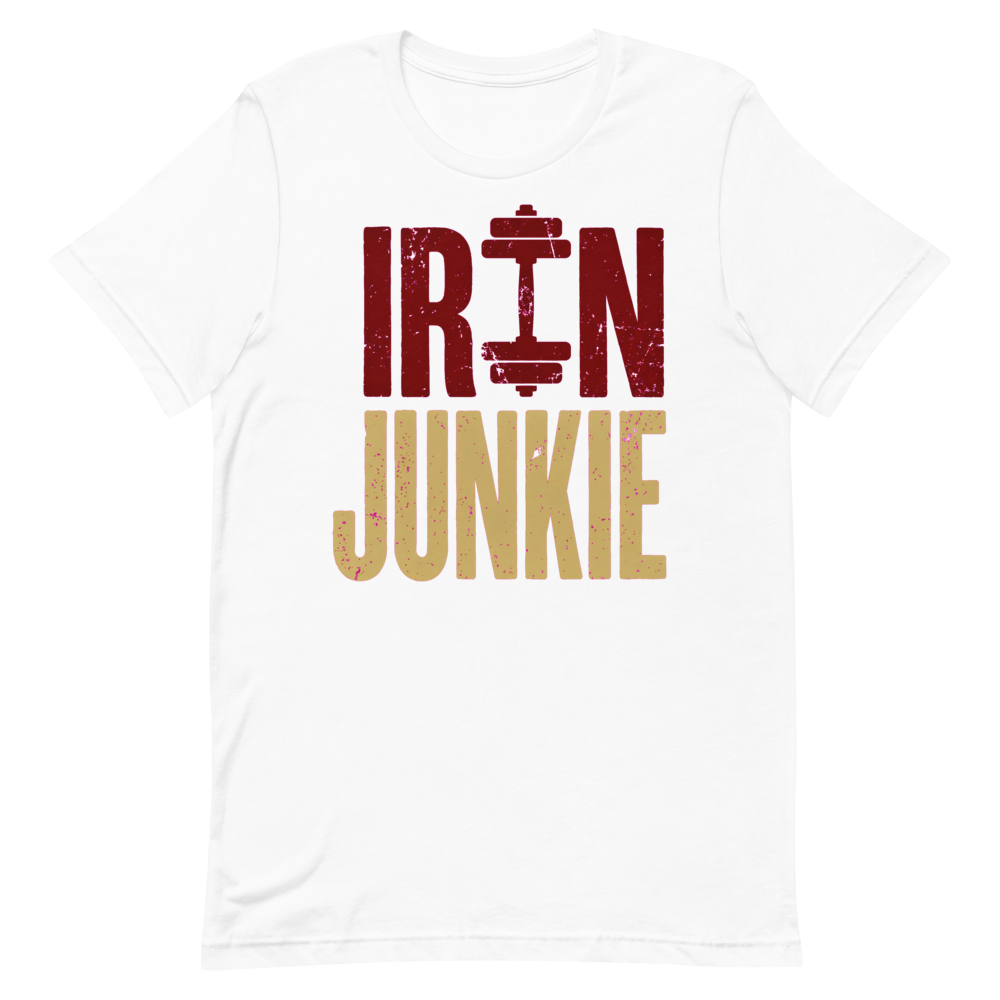 Iron Junkie — Bold Gym Shirt for Workout Warriors
