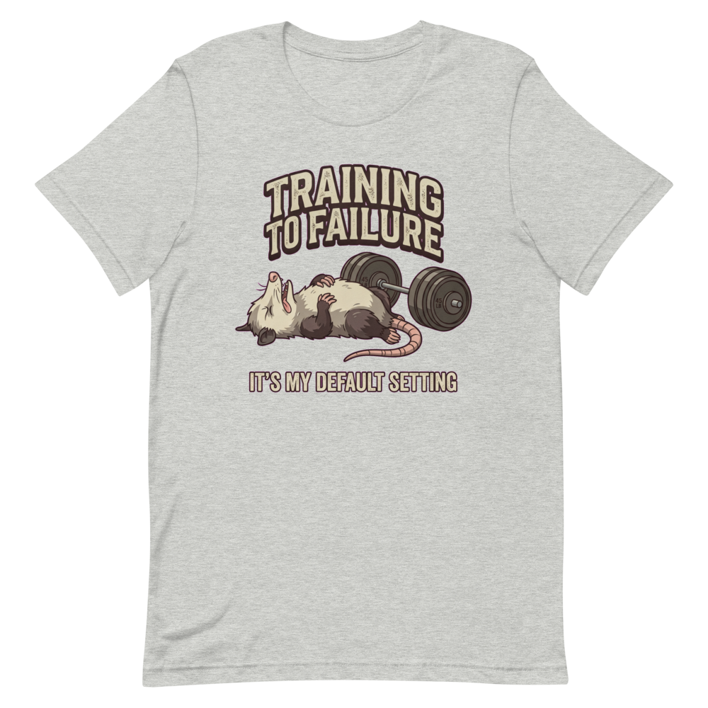 Opossum Gym Vibes — Hilarious Tee for Exhausted Lifters