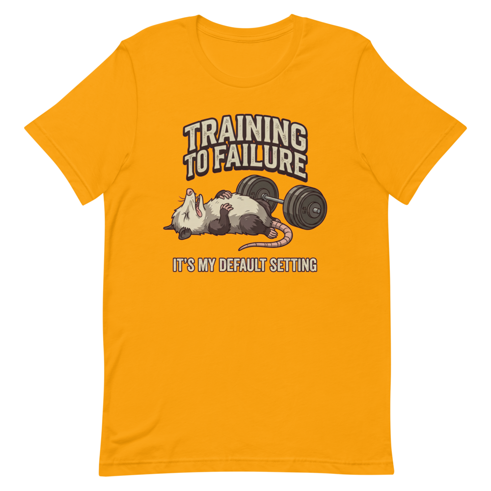 Opossum Gym Vibes — Hilarious Tee for Exhausted Lifters