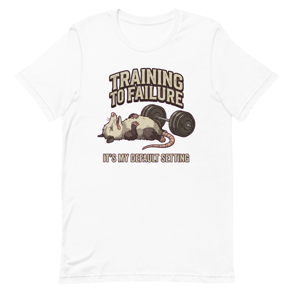 Opossum Gym Vibes — Hilarious Tee for Exhausted Lifters