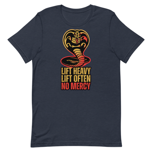No Mercy Muscle — Cobra Kai Inspired Gym Shirt for Lifters