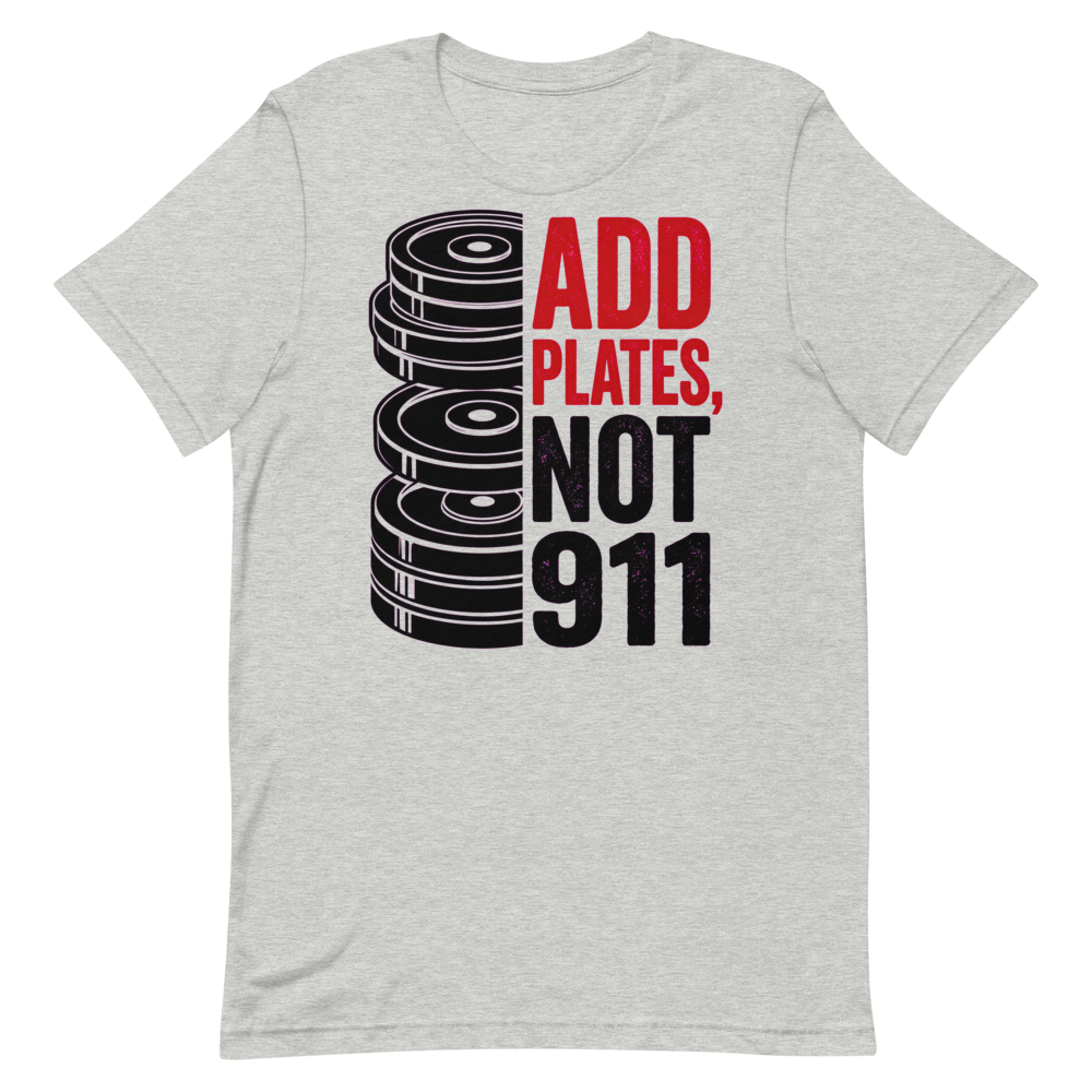 Plate Addict — Funny Gym Shirt for Weightlifters