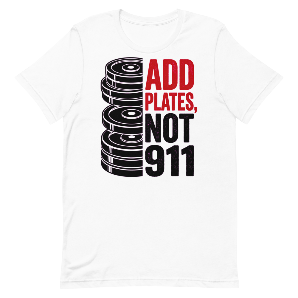 Plate Addict — Funny Gym Shirt for Weightlifters